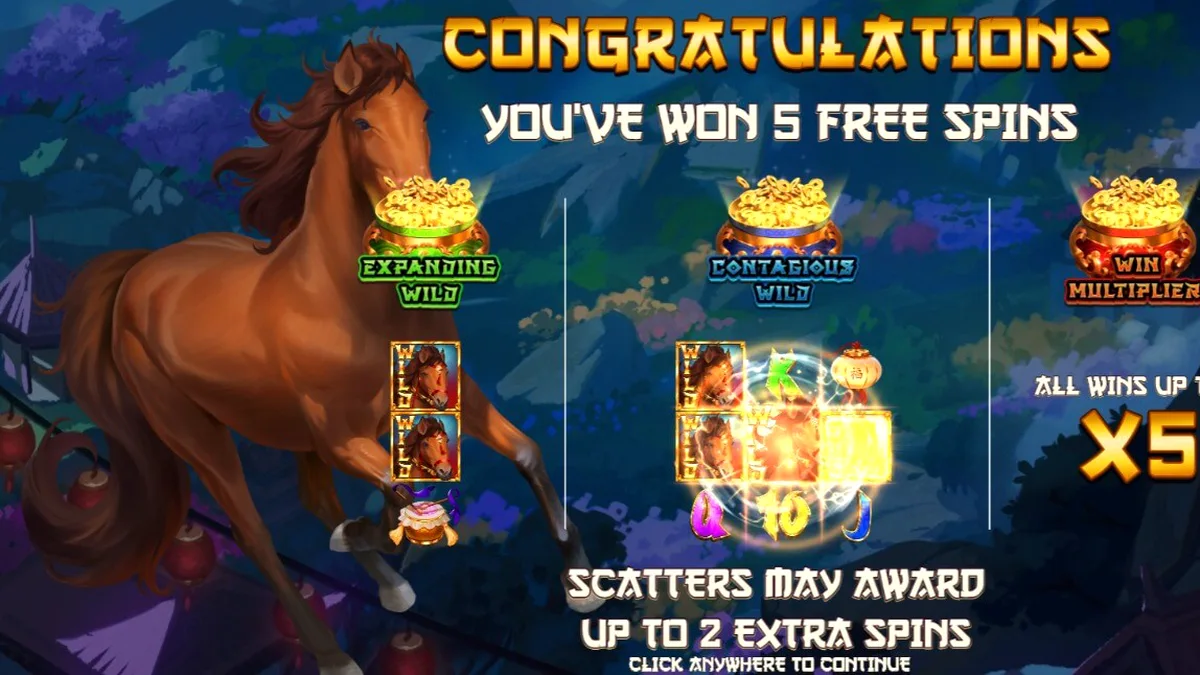 3 Wonders Luck of Stallion স্লট গেমের ইন্টারফেস